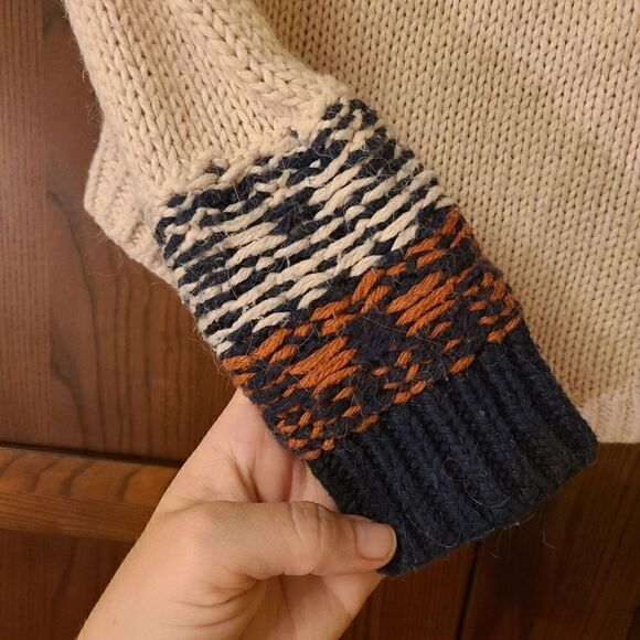 Madewell Brookdale Fair Isle Turtleneck Sweater Avalon Pink XS - Picture 6 of 14